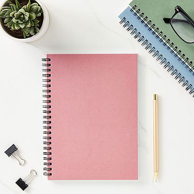 5 Pack Spiral Bound Journal, Bulk, 6x8 Notebook With 120 Lined Pages, 5 Colors
