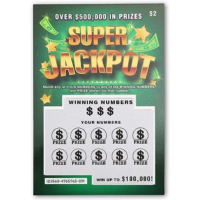 30 Pack Funny Realistic Fake Lottery Tickets And Scratch Off Cards, 3 Designs