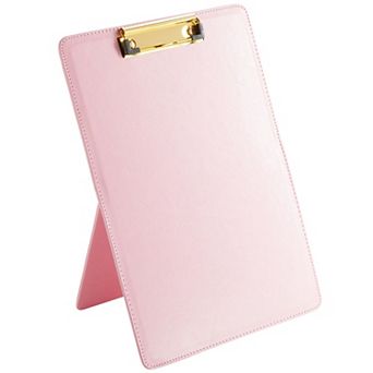 Pink Standing Clipboard with Stand Up Clip Board for Desk, Letters, 9 x 13 in