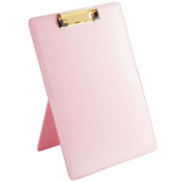 Pink Standing Clipboard with Stand Up Clip Board for Desk