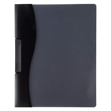 10 Pack Clear Report Covers with Swing Clip for Classrooms, Holds 30 Sheets (Black, 9 x 11 In)