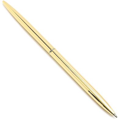 12 Pack Gold Ballpoint Pens for Business Students and Teachers, Office Supplies, New Employee Welcome Gift (6.4 In)