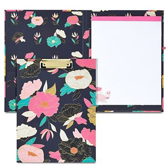 Floral Clipboard Folder with Notepad, Business Portfolio (12.75 x 9.7 in)