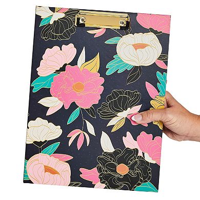 Floral Clipboard Folder with Notepad, Business Portfolio (12.75 x 9.7 in)