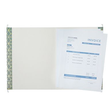 12 Pack Hanging File Folders Letter Size 1/5 Cut Tab, Decorative Geometrics