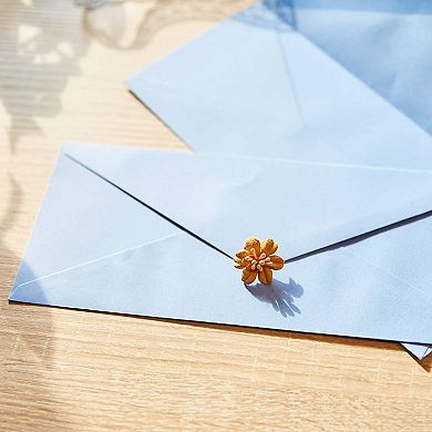 96-Pack #10 Standard V-Flap Windowless Business Envelopes Light Blue, 9.5"x4.12"