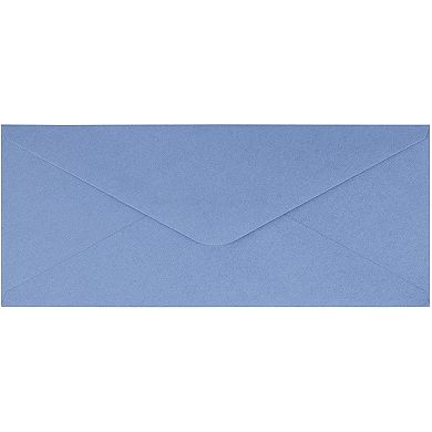 96-Pack #10 Standard V-Flap Windowless Business Envelopes Light Blue, 9.5"x4.12"