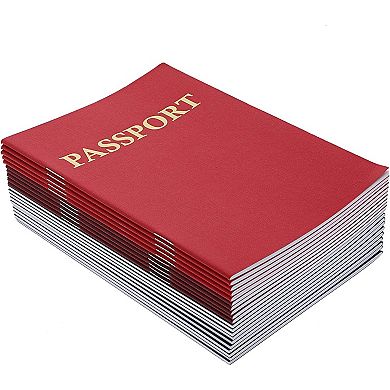 24 Pack Blank Passport Notebook for Kids, 4.1 x 5.6 Inches