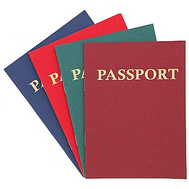24 Pack Blank Passport Notebook for Kids, 4.1 x 5.6 Inches