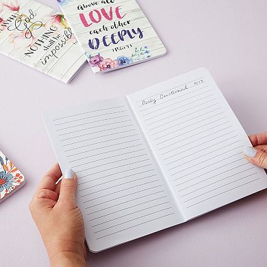 6-pack Floral Themed Daily Prayer Journal For Women, Notebooks For Study, 5x8 In