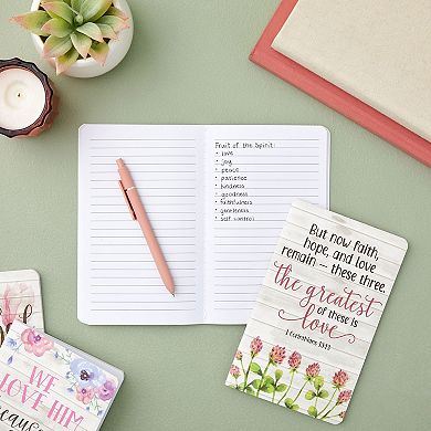 6-pack Floral Themed Daily Prayer Journal For Women, Notebooks For Study, 5x8 In