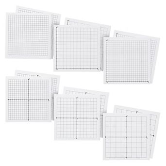 10 Pack Mini Graph Paper Sticky Notes in 6 Designs, 25 Sheets per Pad, 3x3 In
