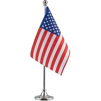 Juvale US Flag Stand - American Flag Metal Base, USA Flag Desk, Table Decoration