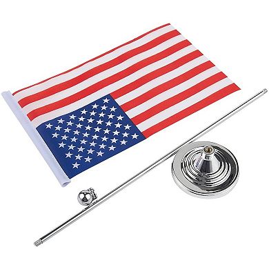 Juvale US Flag Stand - American Flag Metal Base, USA Flag Desk, Table Decoration