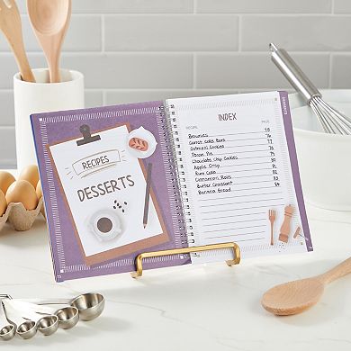 Family Recipe Book to Write In Spiral Bound Make Your Own Cookbook, Blank Inside