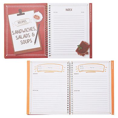 Family Recipe Book to Write In Spiral Bound Make Your Own Cookbook, Blank Inside