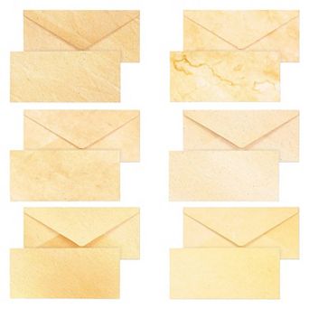 48 Pack Decorative Vintage Envelopes for Letters, 6 Designs, 8.7 x 4"