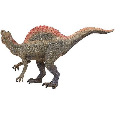 Dinosaur Toy Spinosaurus Figurine with Movable Jaw - Realistic Plastic Toy Dinosaur Figure for Children, Themed Parties, Decorations, Green - 11.5 x 6 x 3.5 Inches