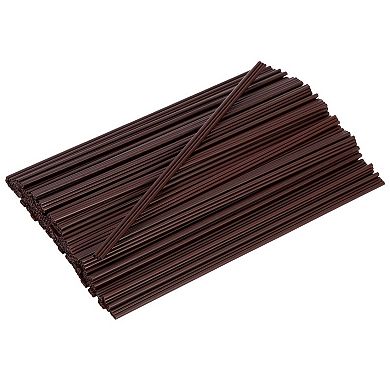 Disposable Kraft Paper Insulated Coffee Cups with Lids and Stirring Straws (8 oz, 50 Pack)