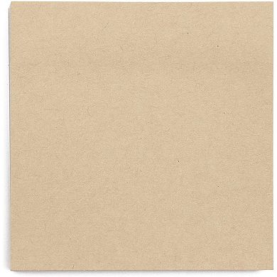 6 Pack Kraft Paper Sticky Notes, Self-Adhesive Memo Notepad Set, 100 Sheets Per Pad (3 x 3 In)