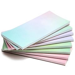 6-Pack Sticky Divider Sticker Notes Notepad Index Tabs, 360 Dotted Paper, 3x5