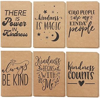 24Pack Motivational Kraft Travel Journal Notepads Notebooks Lined Paper, 4x5.75"