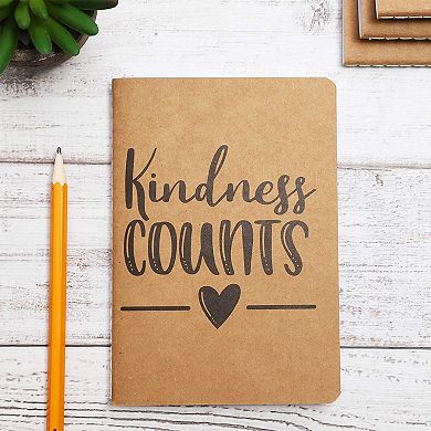 24Pack Motivational Kraft Travel Journal Notepads Notebooks Lined Paper, 4x5.75"