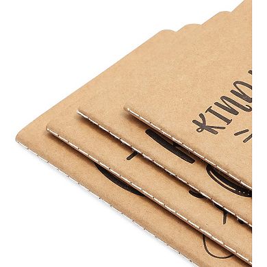 24Pack Motivational Kraft Travel Journal Notepads Notebooks Lined Paper, 4x5.75"