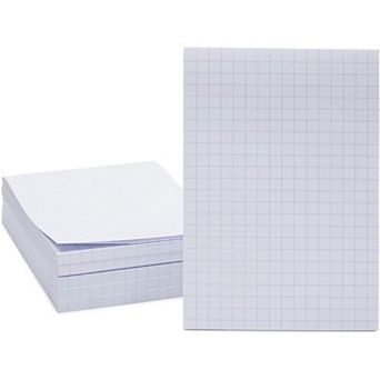 Grid Paper Sticky Notes, 50 Sheets Writing Notepad (4 x 6 in 6 Pack)