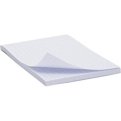 Grid Paper Sticky Notes, 50 Sheets Writing Notepad (4 x 6 in, 6 Pack)