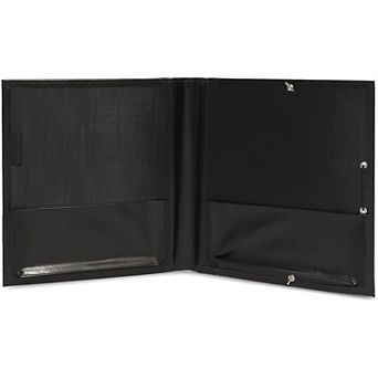 Music Sheet Folder 2 Pockets Paper Closure with Elastic Band 12.6"x 13.7" Black