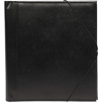 Music Sheet Folder 2 Pockets Paper Closure with Elastic Band 12.6"x 13.7" Black