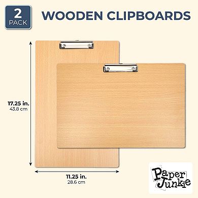 2 Pack Extra Large 11x17 Clipboards with Low-Profile Clip, Vertical and Landscape Horizontal