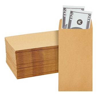 100-Pack #7 Money Envelopes for Banks, Cash, Coins, and Budgeting, 3.5 x 6.5 In