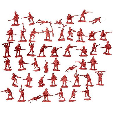 Military Figures Set with Flags, World War II Toy Soldiers (4 Colors, 200 Pieces)
