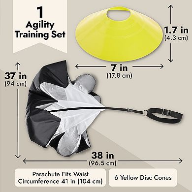Speed And Agility Training Equipment, Includes Agility Ladder w/ Carrying Bag