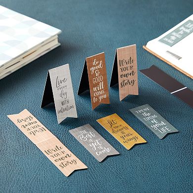 36 Pack Magnetic Inspirational Bookmarks For Women With Quotes, 6 Designs