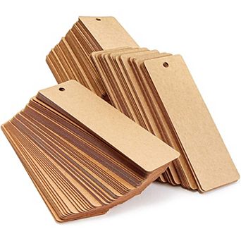 300 pc Blank Kraft Bookmarks For Diy Crafts Hanging Gift Tags, 2 X 6 in