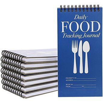 12-Pack Daily Food Intake Diary Tracker Journal Notebook, 8 x 4 in