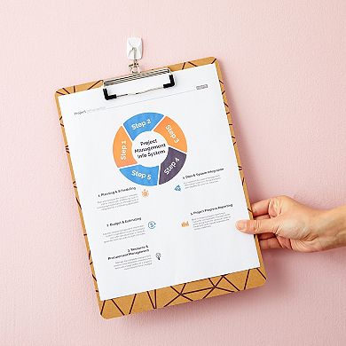 8 Pack Cute Clipboards With Low Profile Clips, Wooden Clip Boards 8.5x11