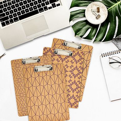 8 Pack Cute Clipboards With Low Profile Clips, Wooden Clip Boards 8.5x11