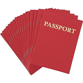Blank Passport Notebooks for Kids Pretend Play, School Supplies (24 Pack)