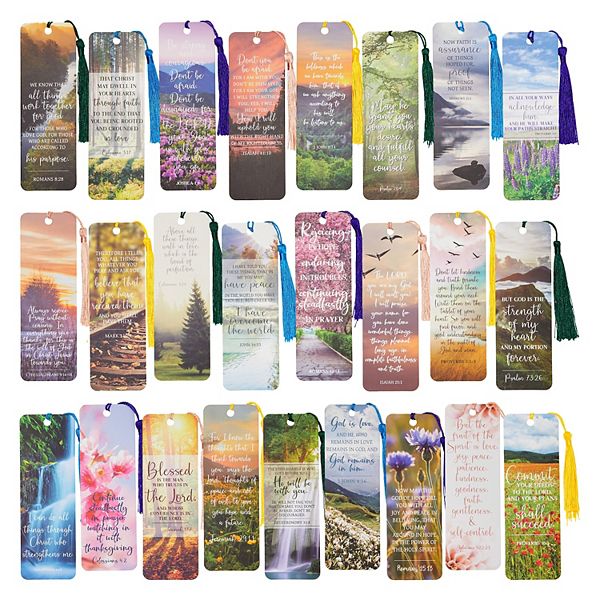 100 Pack Christian Bookmarks with Religious Scriptures, Bible Verse ...