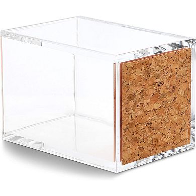 Clear Acrylic Pencil Holder for Desk and Office Organization (Rose Gold, 2-Pack)
