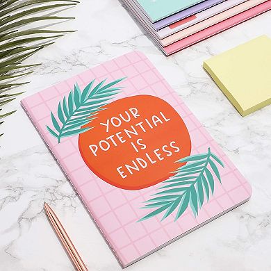 Uplifting Inspirational Journal Notebooks (5.5 x 8.3 in, 6 Pack)