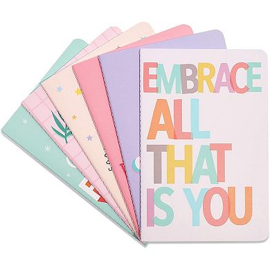 Uplifting Inspirational Journal Notebooks (5.5 x 8.3 in, 6 Pack)