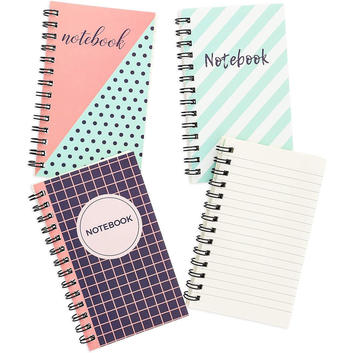 12 Pack Kraft Paper Notebook, Happy Journal (4 x 5.75 in.)