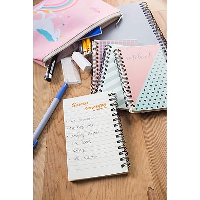 12 Pack Small Spiral Bound Pocket Sized Notebook with 50 Lined Pages, 3x5 In