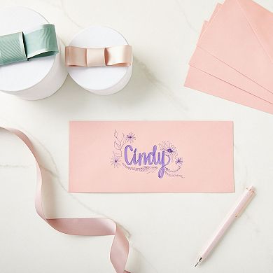 96-pack #10 Standard V-flap Blush Pink Envelopes For Business, 4-1/8x9-1/2 In