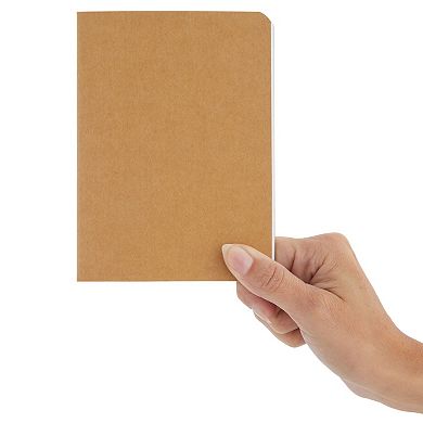 24 Pack A6 Kraft Paper Travel Journals, Bulk Mini Pocket Notebooks, 5.7x4.1"